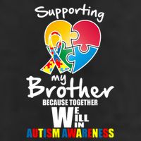 Supporting My Brother Together We Will Win Golf Towel