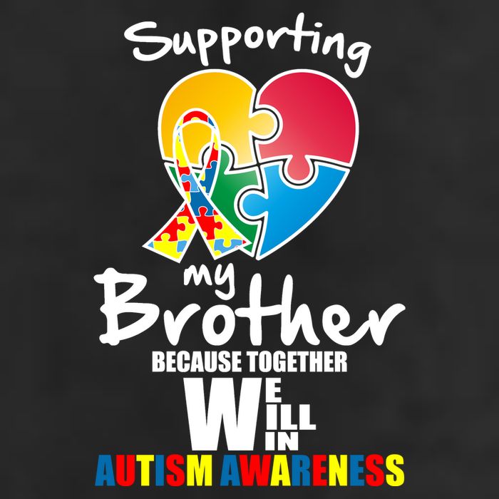 Supporting My Brother Together We Will Win Golf Towel