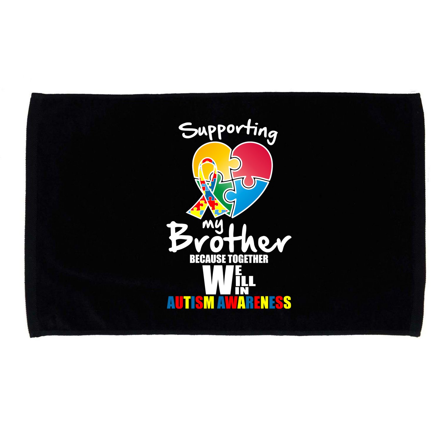 Supporting My Brother Together We Will Win Microfiber Hand Towel