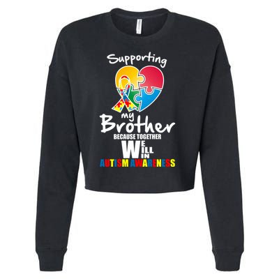 Supporting My Brother Together We Will Win Cropped Pullover Crew