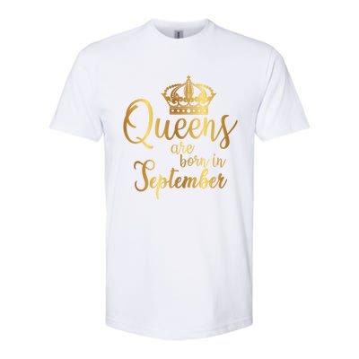 September Month Bday Graphic Queens Are Born In September Gift Softstyle® CVC T-Shirt