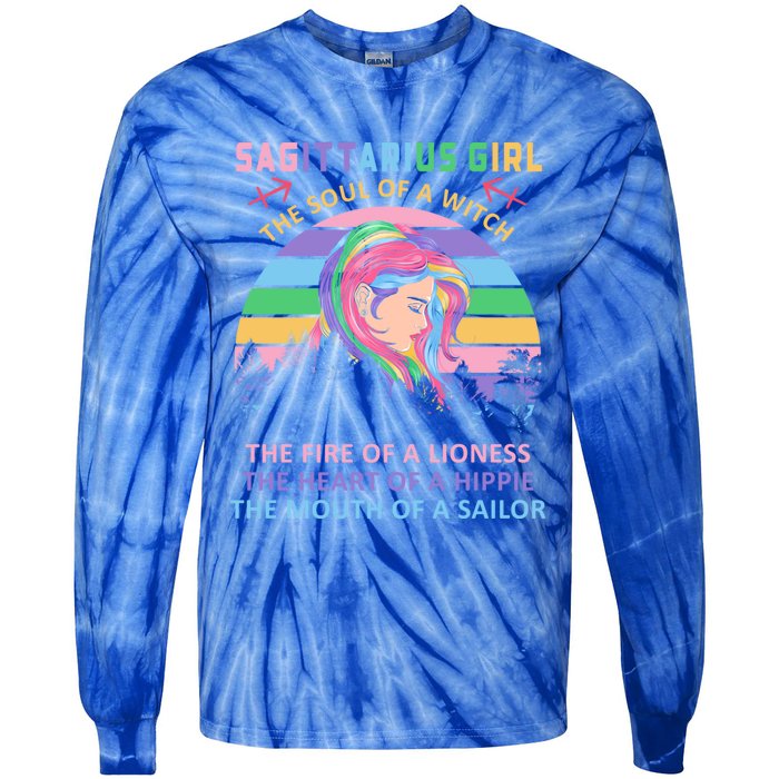 Sagittarius Meme Birthday Gift Great Gift Tie-Dye Long Sleeve Shirt