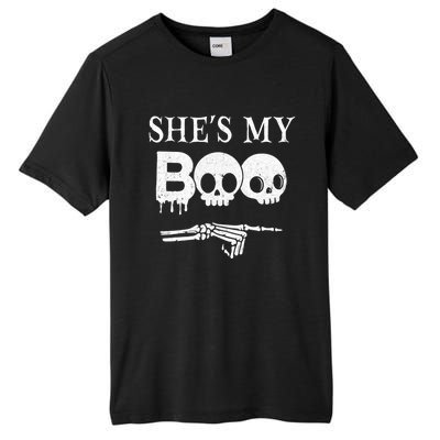 SheS My Boo Skull Face Matching Halloween Couples Funny Gift Tall Fusion ChromaSoft Performance T-Shirt