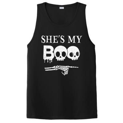 SheS My Boo Skull Face Matching Halloween Couples Funny Gift PosiCharge Competitor Tank