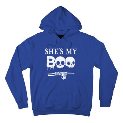 SheS My Boo Skull Face Matching Halloween Couples Funny Gift Hoodie