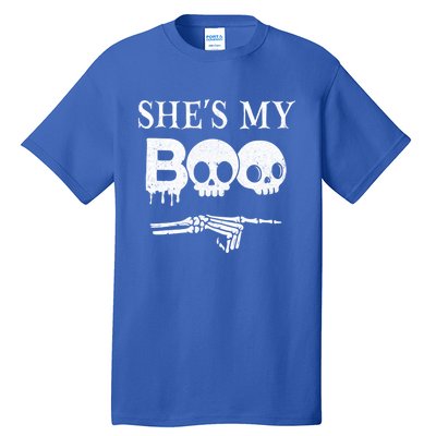 SheS My Boo Skull Face Matching Halloween Couples Funny Gift Tall T-Shirt