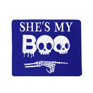 SheS My Boo Skull Face Matching Halloween Couples Funny Gift Mousepad