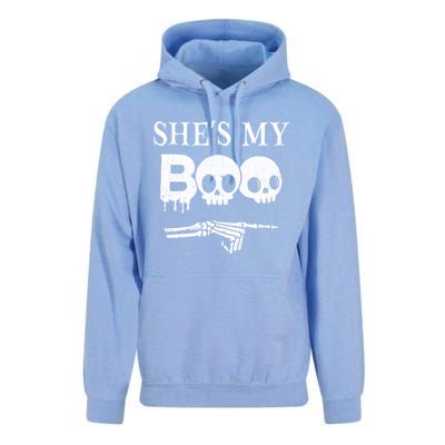 SheS My Boo Skull Face Matching Halloween Couples Funny Gift Unisex Surf Hoodie