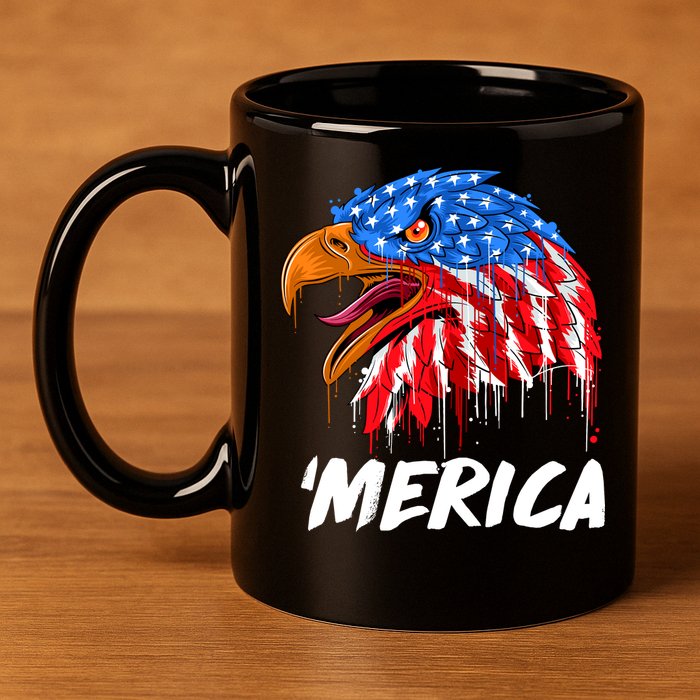 Sweet Merica Ball Eagle 11oz C Handle Ceramic Mug