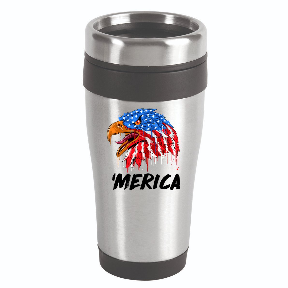 Sweet Merica Ball Eagle 16oz Travel Tumbler