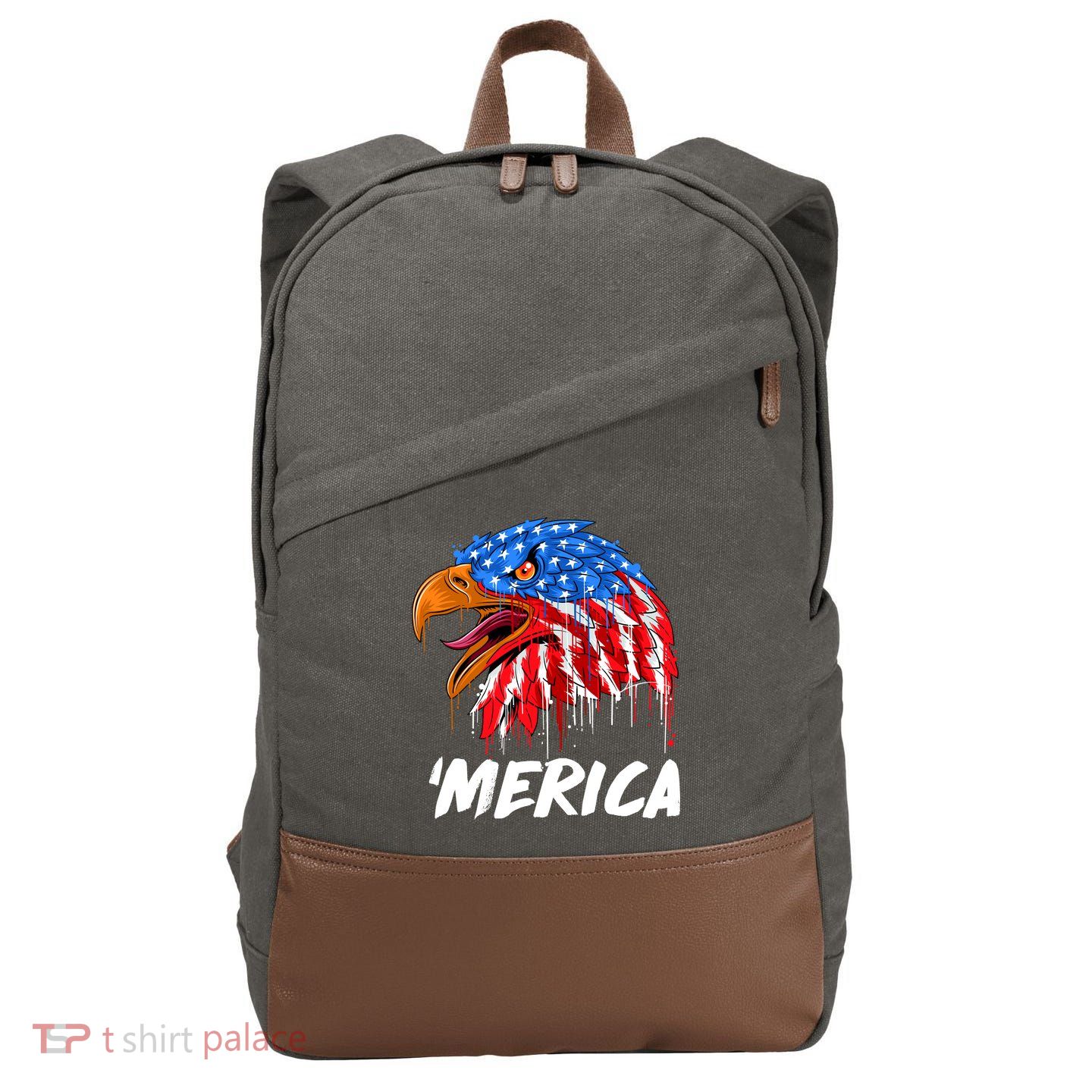 Sweet Merica Ball Eagle Cotton Canvas Backpack