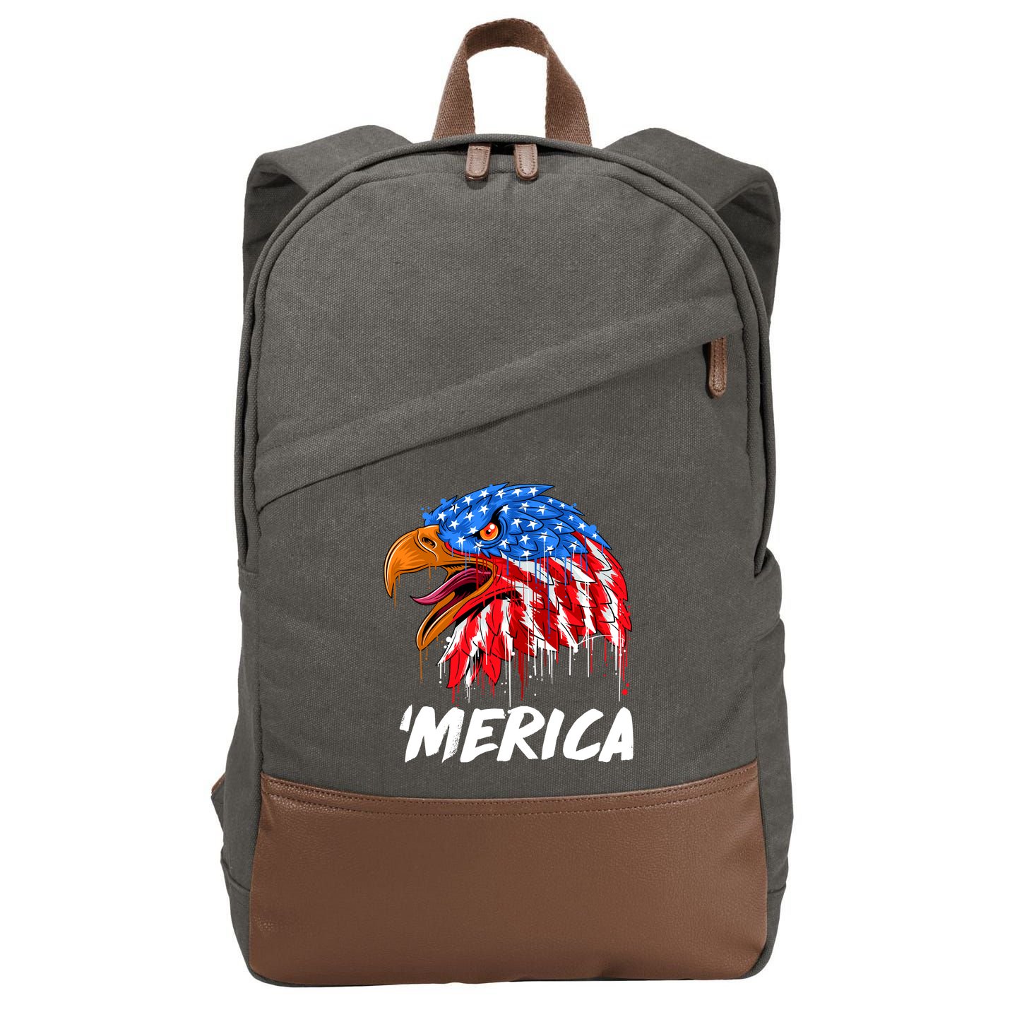 Sweet Merica Ball Eagle Cotton Canvas Backpack