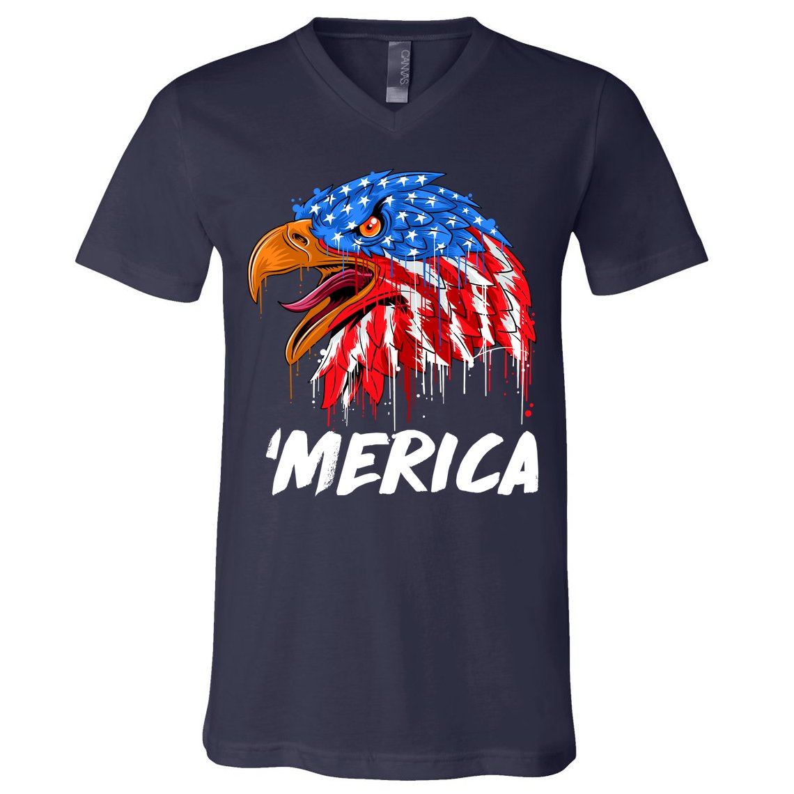 Sweet Merica Ball Eagle V-Neck T-Shirt