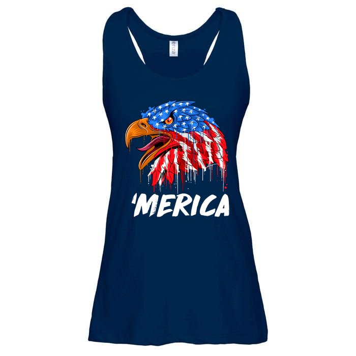 Sweet Merica Ball Eagle Ladies Essential Flowy Tank