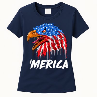 Sweet Merica Ball Eagle Womens T-Shirt