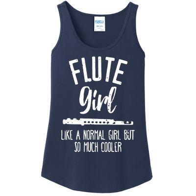 School Marching Band Funny Flute Girl Ladies Essential Tank