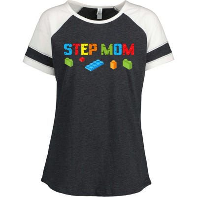 Stepmom Master Builder Building Bricks Blocks Family Parents Great Gift Enza Ladies Jersey Colorblock Tee