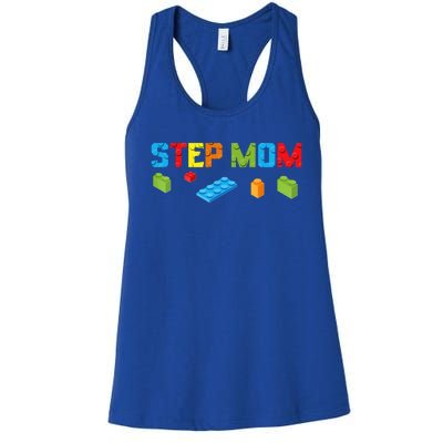 Stepmom Master Builder Building Bricks Blocks Family Parents Great Gift Women's Racerback Tank