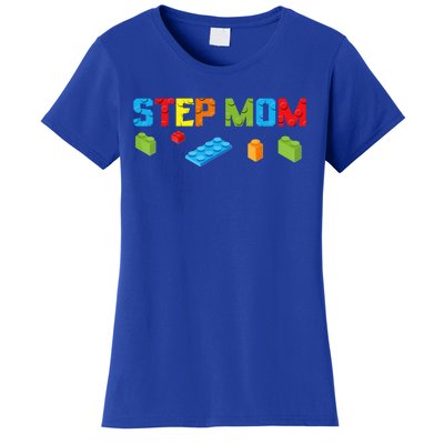 Stepmom Master Builder Building Bricks Blocks Family Parents Great Gift Women's T-Shirt