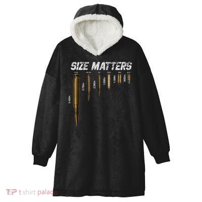 Size Matters Bullets Hooded Wearable Blanket