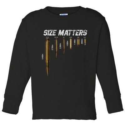 Size Matters Bullets Toddler Long Sleeve Shirt