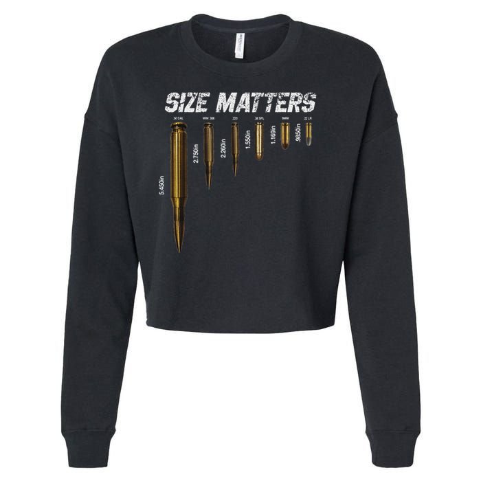 Size Matters Bullets Cropped Pullover Crew