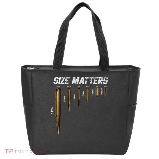 Size Matters Bullets Zip Tote Bag