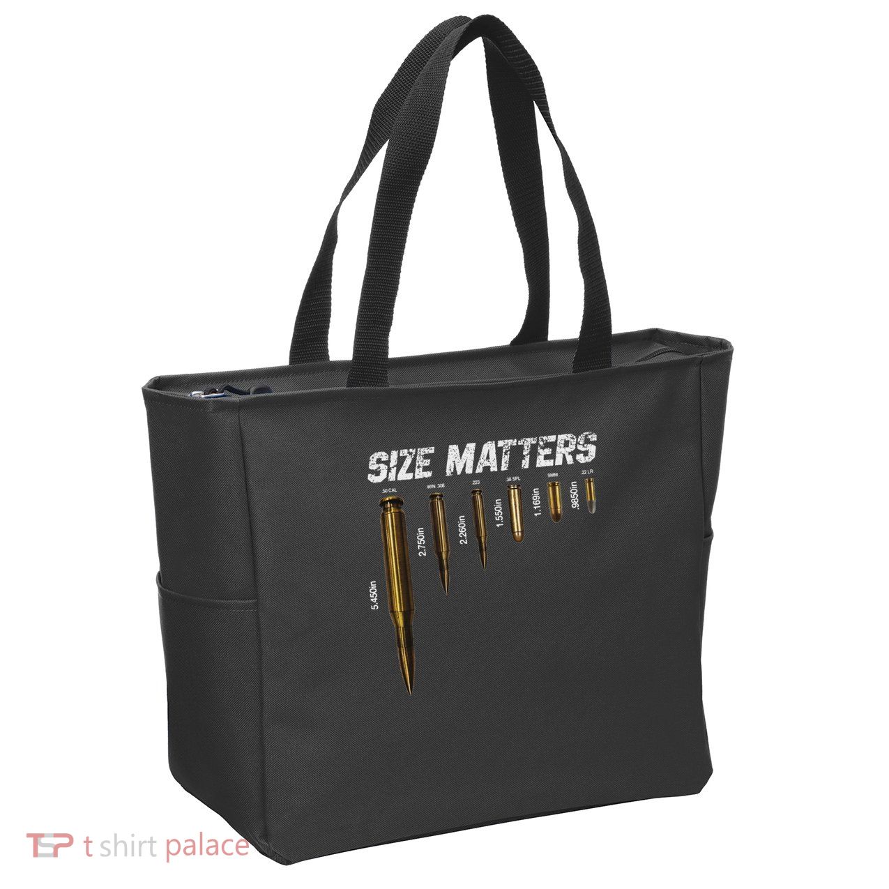 Size Matters Bullets Zip Tote Bag
