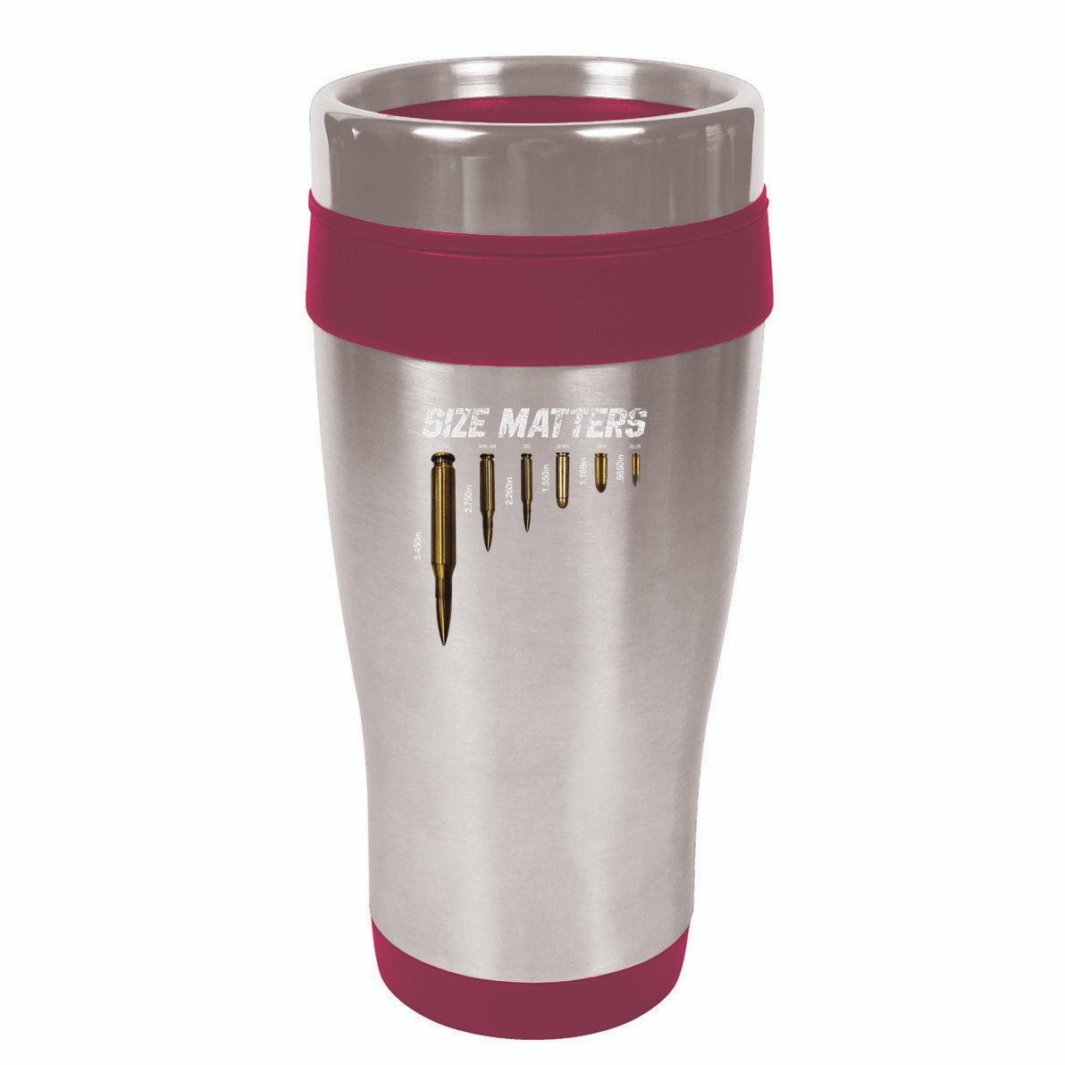 Size Matters Bullets 16oz Travel Tumbler