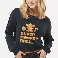 Super Monkey Ball Happy Holidays 03 Cropped Pullover Crew