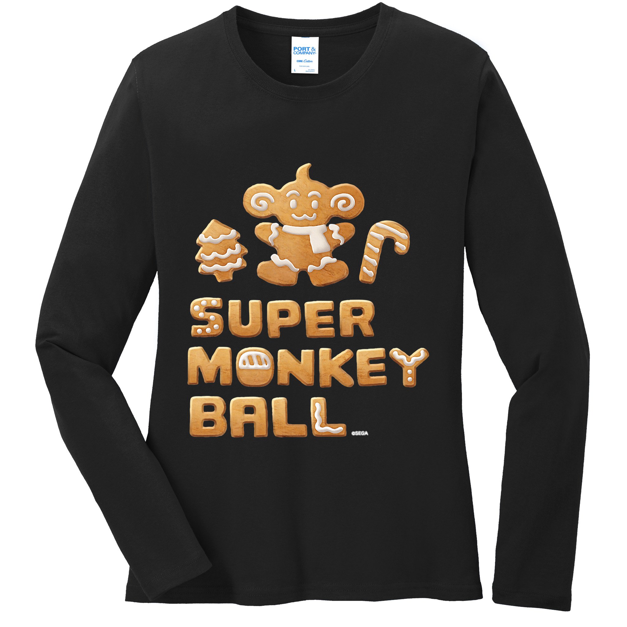 Super Monkey Ball Happy Holidays 03 Ladies Long Sleeve Shirt