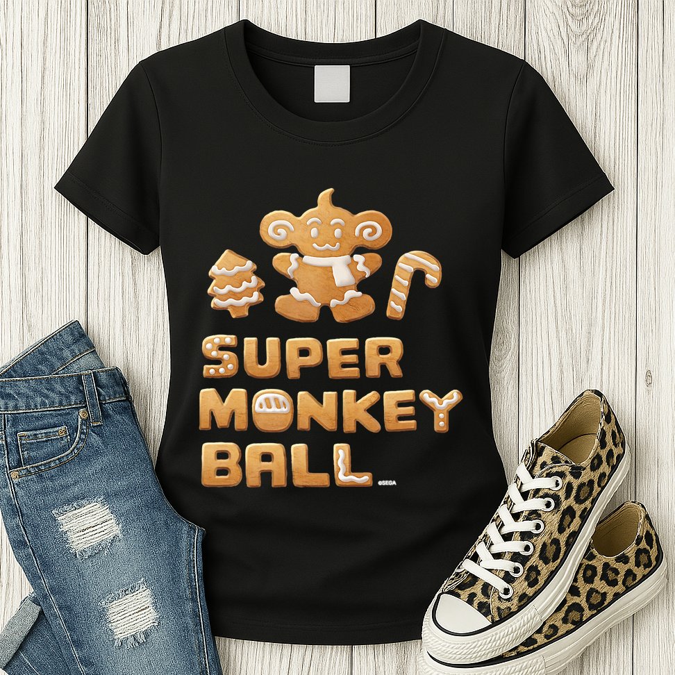 Super Monkey Ball Happy Holidays 03 Womens T-Shirt