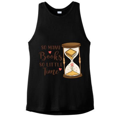 So Many Books So Little Time Gift For Reading Books Ladies PosiCharge Tri-Blend Wicking Tank
