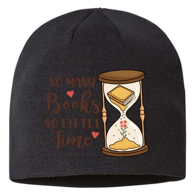 So Many Books So Little Time Gift For Reading Books Sustainable Beanie