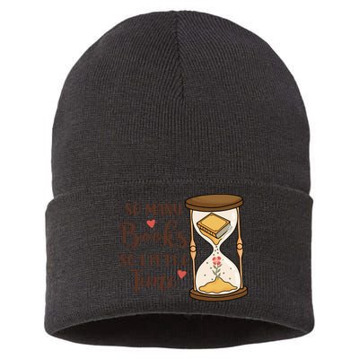So Many Books So Little Time Gift For Reading Books Sustainable Knit Beanie