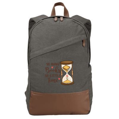 So Many Books So Little Time Gift For Reading Books Cotton Canvas Backpack