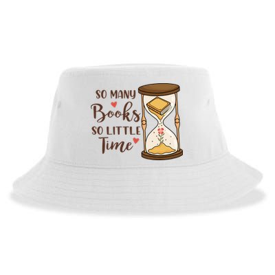 So Many Books So Little Time Gift For Reading Books Sustainable Bucket Hat