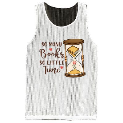 So Many Books So Little Time Gift For Reading Books Mesh Reversible Basketball Jersey Tank