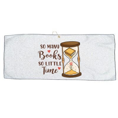 So Many Books So Little Time Gift For Reading Books Large Microfiber Waffle Golf Towel