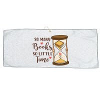 So Many Books So Little Time Gift For Reading Books Large Microfiber Waffle Golf Towel