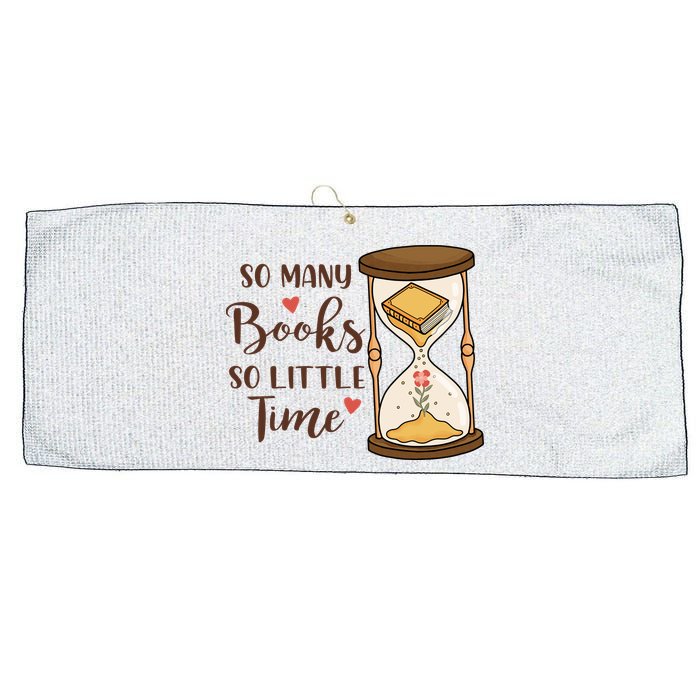 So Many Books So Little Time Gift For Reading Books Large Microfiber Waffle Golf Towel