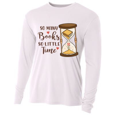 So Many Books So Little Time Gift For Reading Books Cooling Performance Long Sleeve Crew