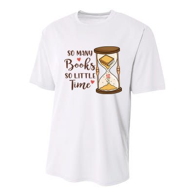 So Many Books So Little Time Gift For Reading Books Youth Performance Sprint T-Shirt