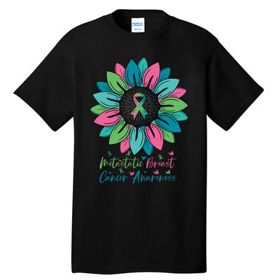 Sunflower Metastatic Breast Cancer Awareness Month Tall T-Shirt