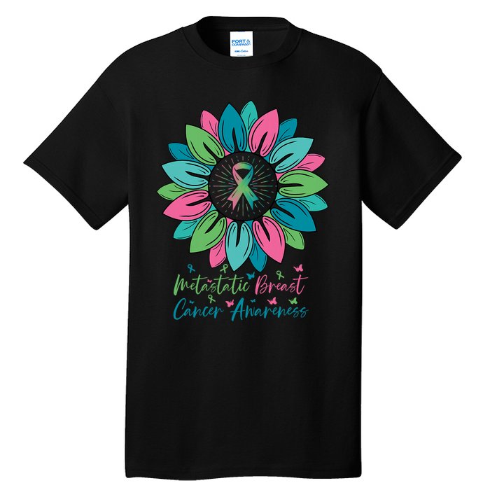 Sunflower Metastatic Breast Cancer Awareness Month Tall T-Shirt