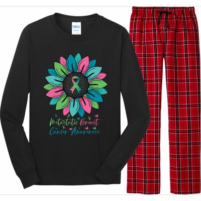 Sunflower Metastatic Breast Cancer Awareness Month Long Sleeve Pajama Set