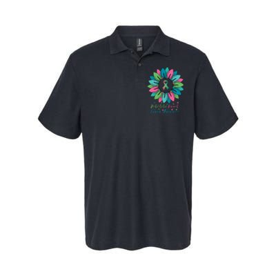 Sunflower Metastatic Breast Cancer Awareness Month Softstyle Adult Sport Polo