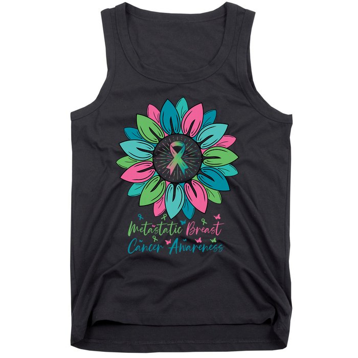 Sunflower Metastatic Breast Cancer Awareness Month Tank Top