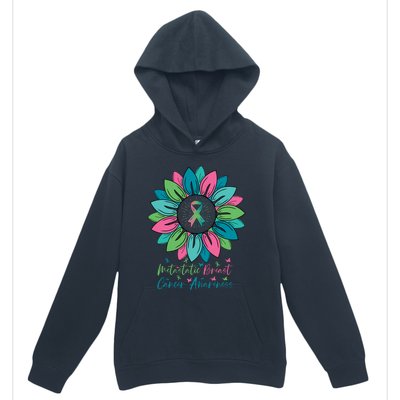 Sunflower Metastatic Breast Cancer Awareness Month Urban Pullover Hoodie