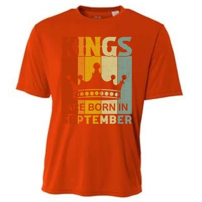 September Month Bday Party Kings Are Born In September Great Gift Cooling Performance Crew T-Shirt